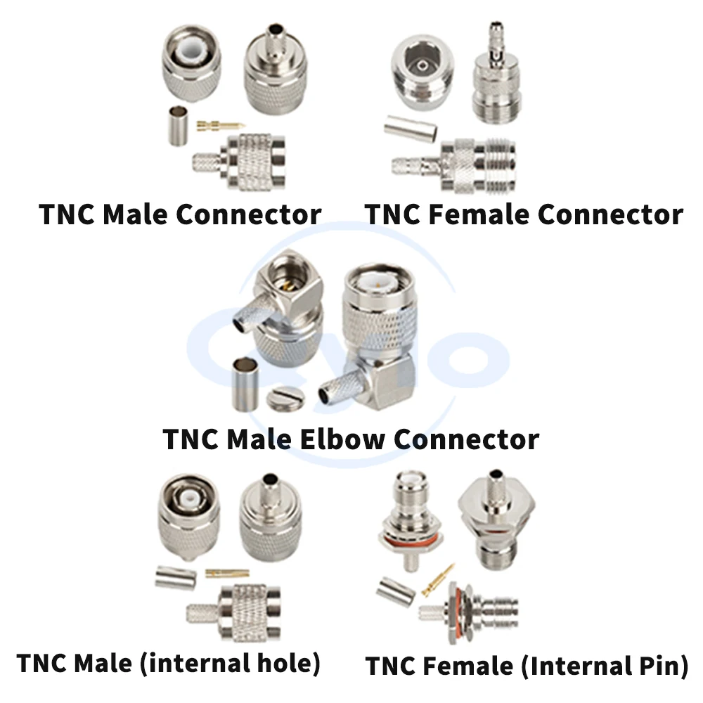 Pure Copper 50-3 Feeder Connector Crimp-on RG58 Plugs for SMA / BNC / TNC / UHF / M / F / N RF Connectors (1 pcs)