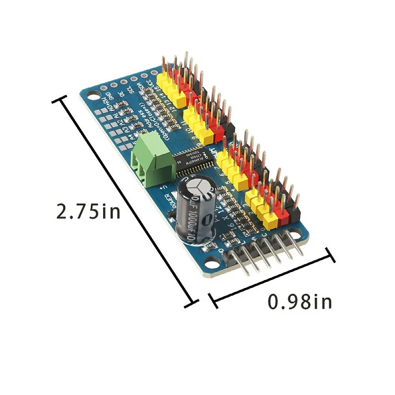 PCA9685 Controller 16 Kanalen PWM Servo Drive Board IIC Plug Voor Robot Servo MG90S SG90 MG995