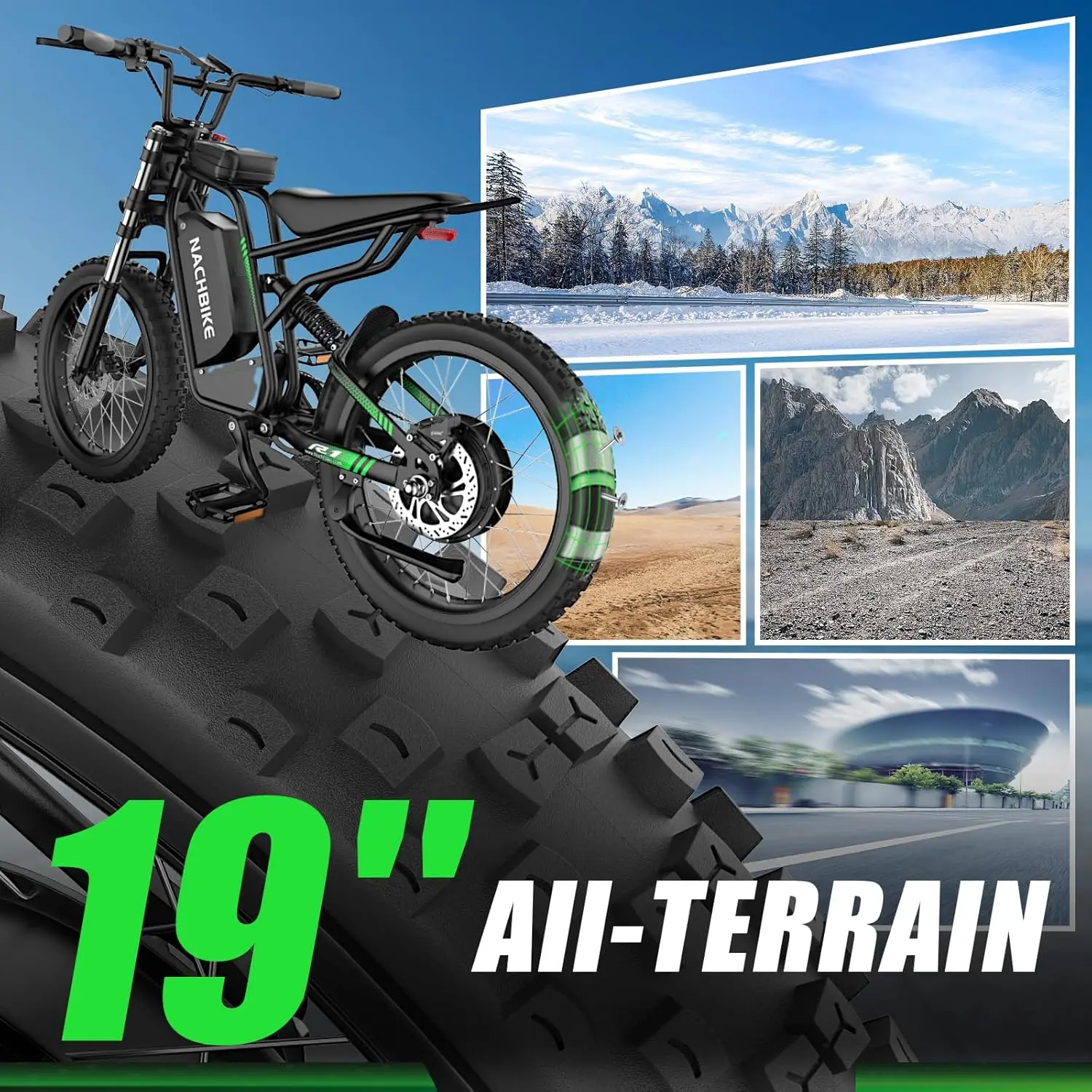 50MPH/40MPH Electric Bike for Adults, 4000W/6000W Electric Dirt Bike with 60V25Ah Battery, Max 50Miles, Dual Hydraulic Brake