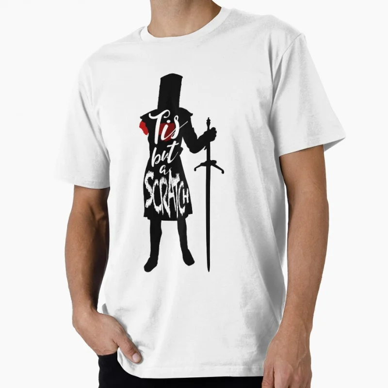 

Tis But a Scratch! 80s British comedy Monty Python Funny Gift T shirt for men Large size Tops 100% cotton printed clothes