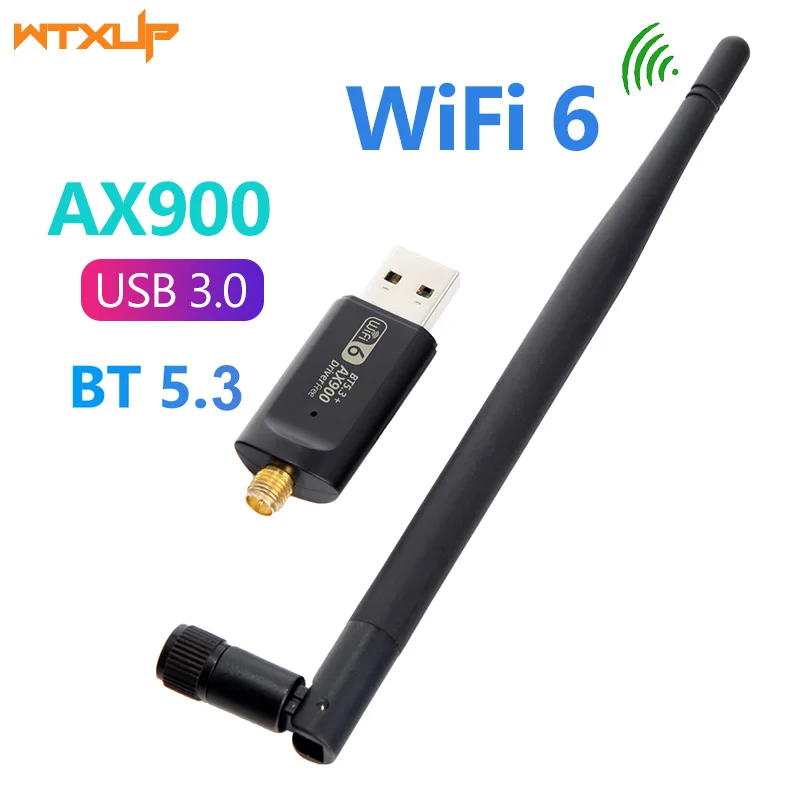 900 Мбит/с WiFi 6 USB адаптер BT Bluetooth 5,3 AX900 USB 3,0 Dongle 802.11AX беспроводной wifi приемник для Win 10 11