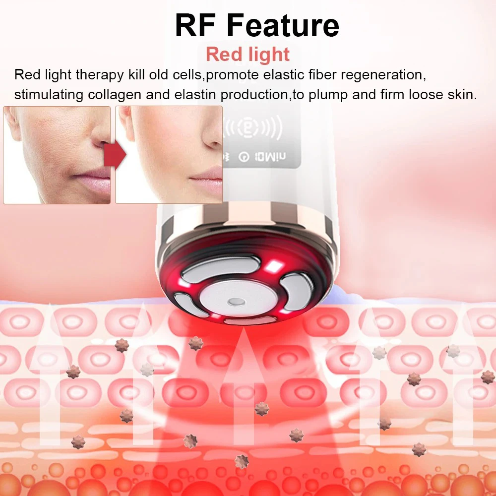 New Face Lifting Ultrasound Face Radio Frequency Skin Tightening EMS Microcurrents Skin Rejuvenation Home Use Beauty Devices