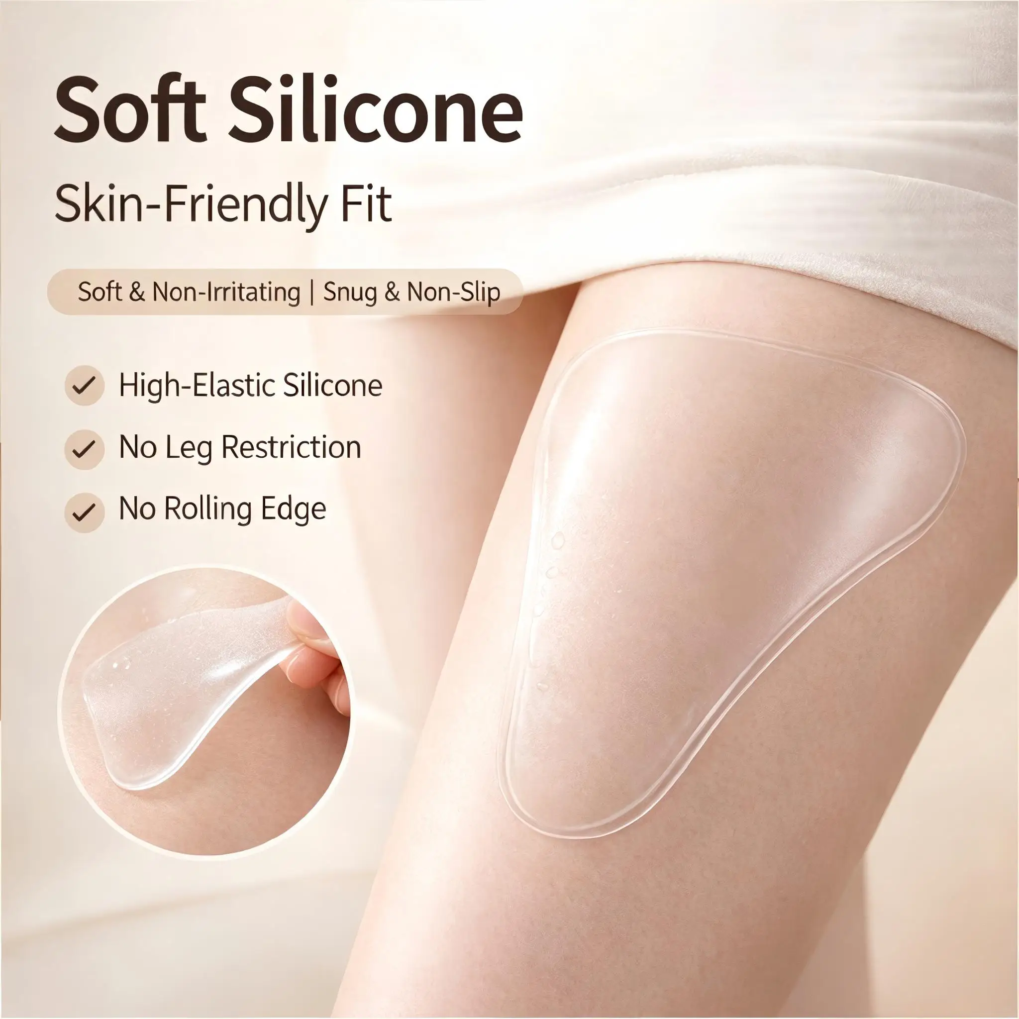Silicone Thigh Anti friction Pad Invisible Outdoor Sports Marathon Sticker Protective Pad Sports Anti Friction Silicone Sticker