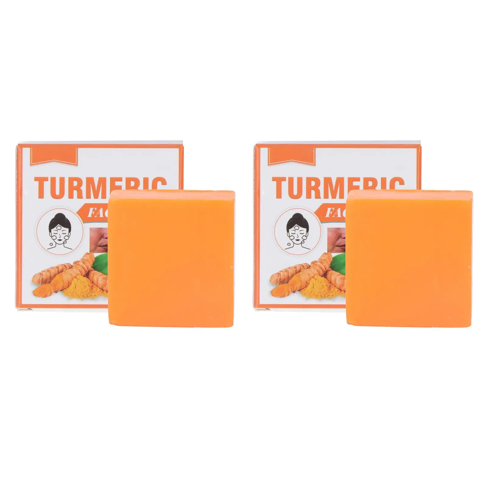 

Gentle Turmeric Facial Cleanser Soap Deep Clean Brightening Face Wash for women 100g Non Irritating Spot Lightening