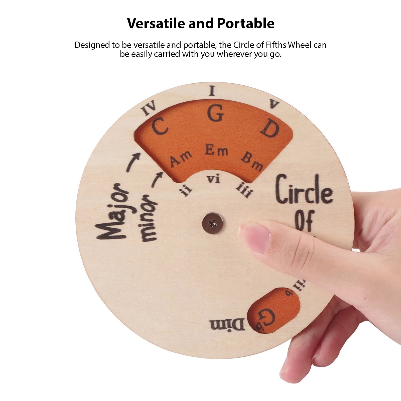 Wooden Melody Tool Round Circle of Fifths Wheel Melody Chord Music Transpose Accessories Music Theory Learning Tool For Beginner