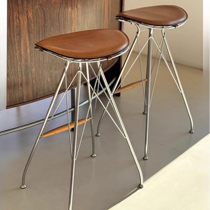 Bancos de bar personalizados para festa, estilo nórdico, único, criativo, minimalista, ultraleve, moda para adultos, móveis de metal