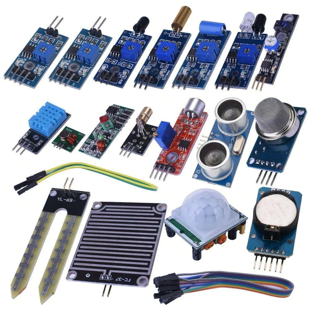 16Pcs Sensor Module Kit Set Projects Learning Student For Arduino R3 For Nano Pi Sensor Module Replacement