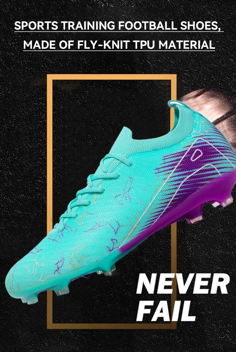 Neue Herren-Fußballschuhe FG Hochwertige Stollenschuhe Rutschfeste Sneakers Fußballschuhe Training Großhandel Dropshipping Unisex Erwachsene – Detail 3