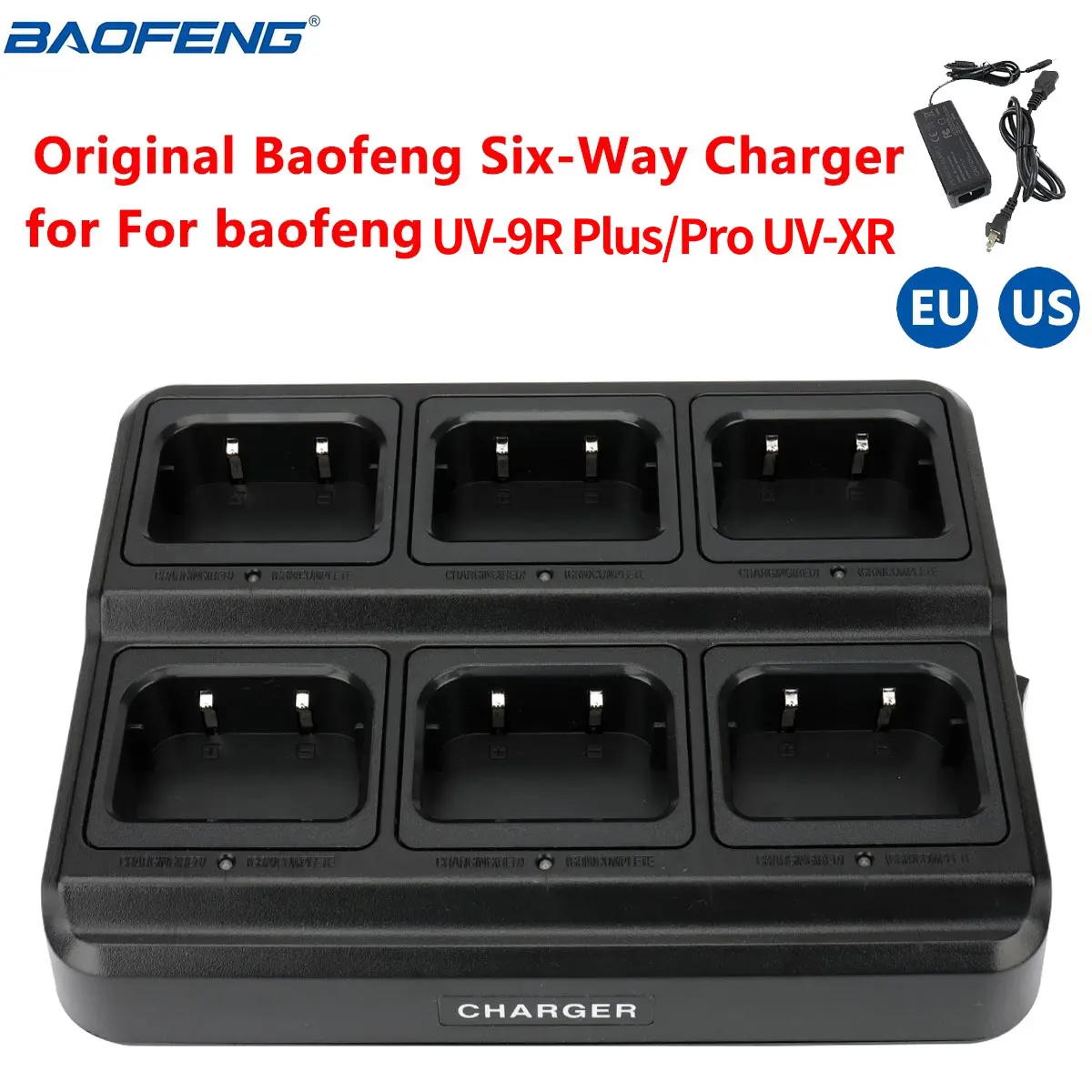 

Baofeng Original Multi Battery Charger Six Way Rapid Charger for baofeng Radio UV-9R Plus UV-9R Pro UV-XR Walkie Talkie