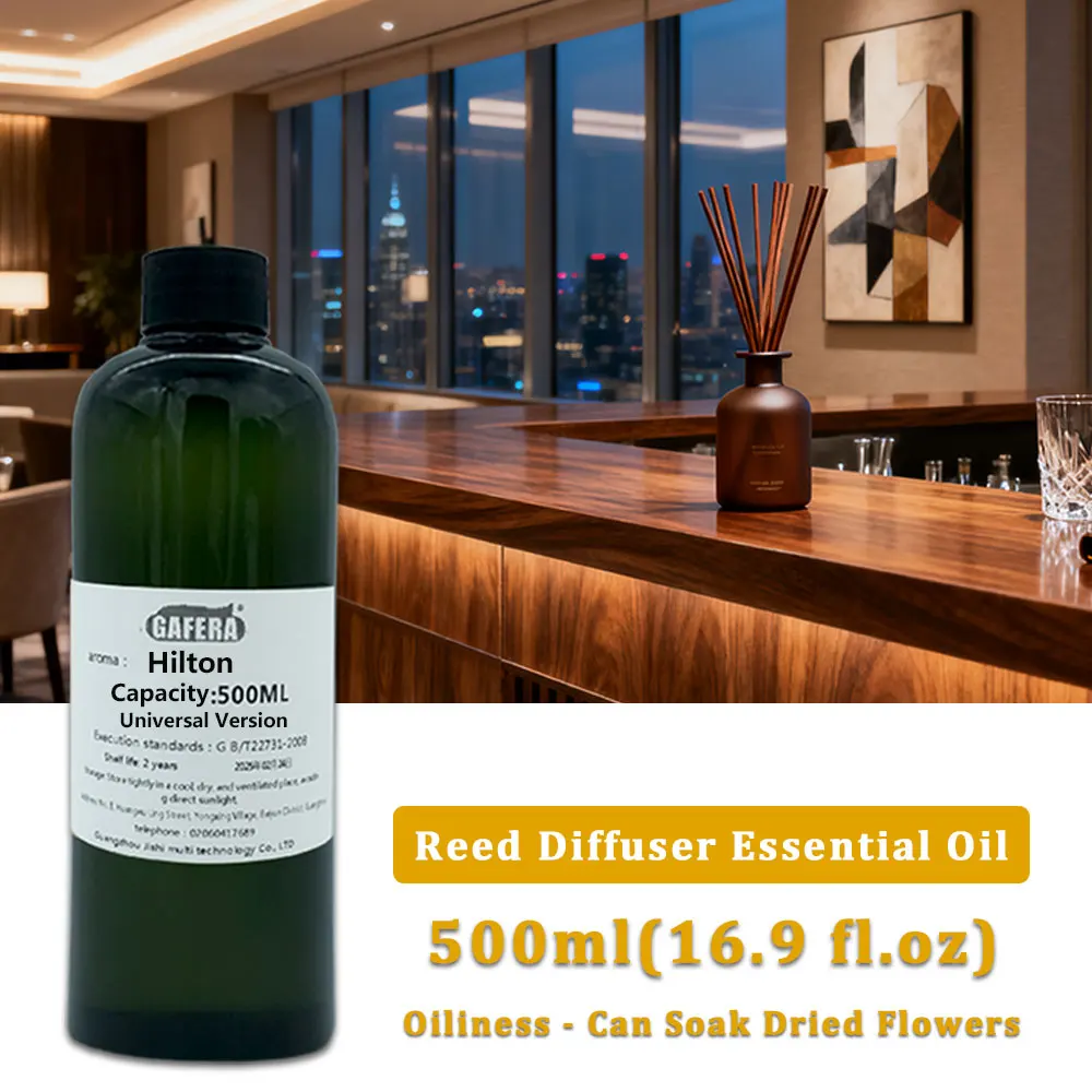 GAFERA 500ml (16.9 fl.oz) Hilton Shangri-La Essential Oils - For Vine Diffuser & Flameless Aromatherapy, Reed Diffuser Aroma Oil