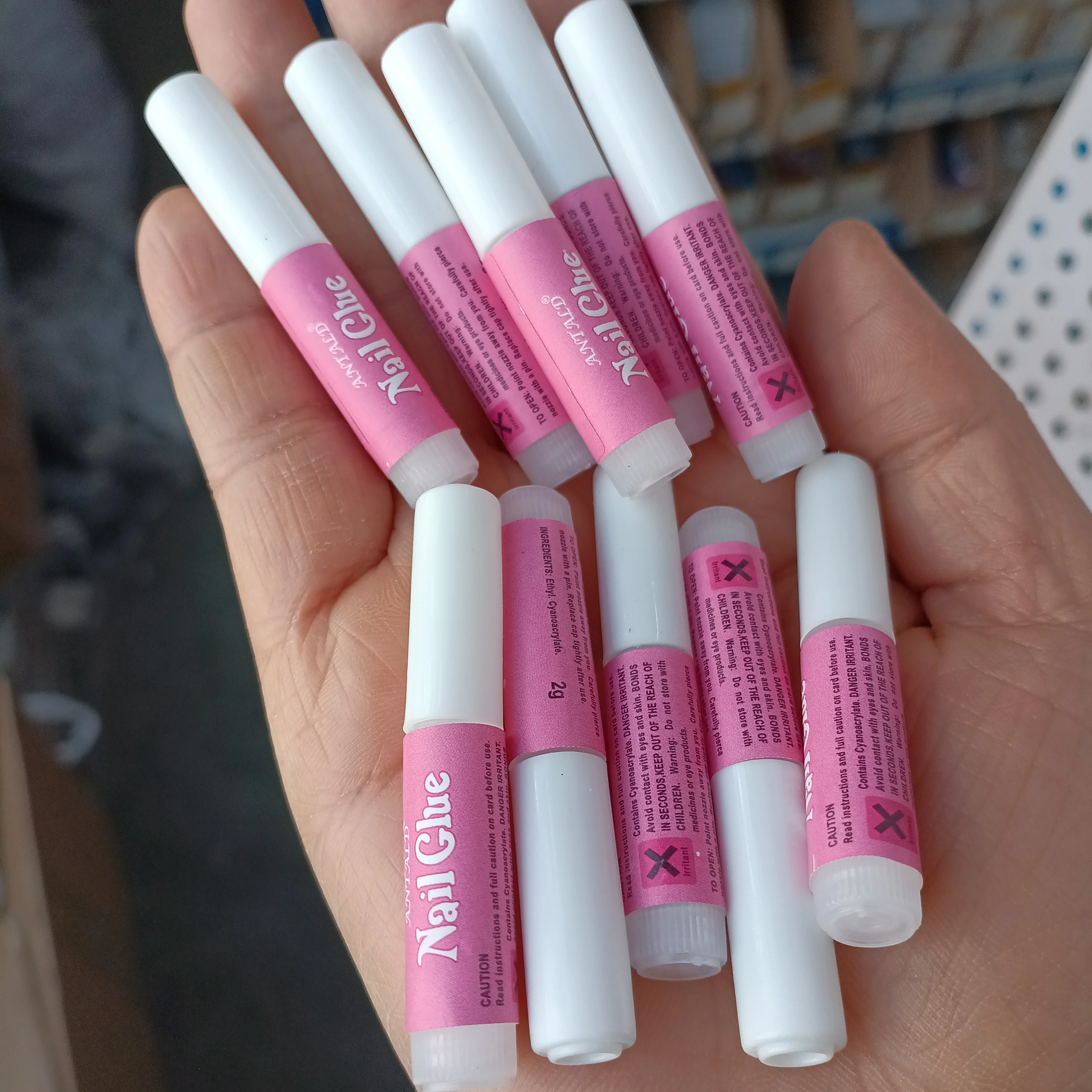 50 PCS Nail Glue for Acrylic Nails,Nail Tip Glue Professional Nail Glue False Nail Tips Glue  Broken Nails Adhesive Super Bond
