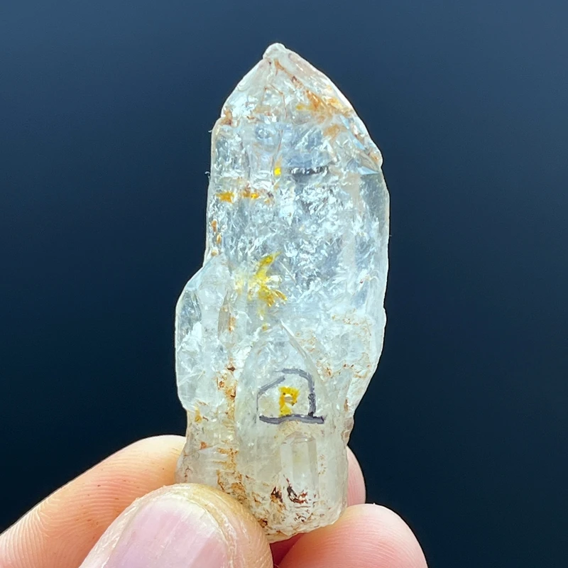 Natural oil gallbladder shining diamond Hekimon diamond acupoint healing energy chakra stone mineral mark home decoration