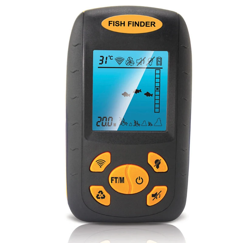 

Portable Sonar Fish Finder 100M Depth Echo Sounder Finder LCD Fishfinder Lake Sea Fishing