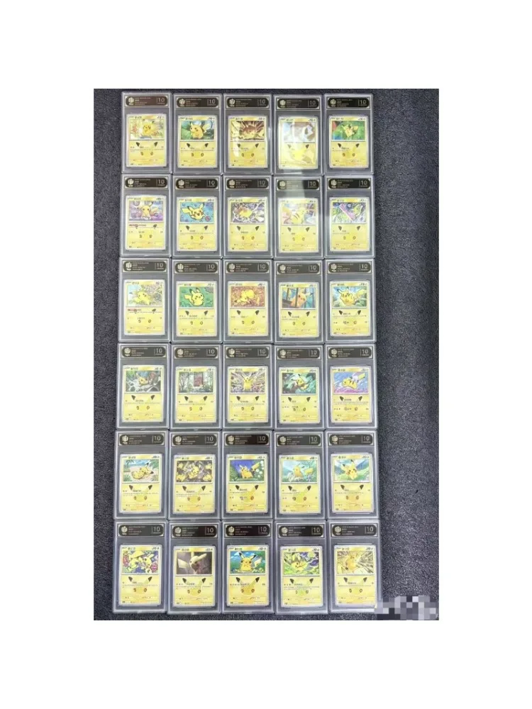 Neues 30. Jubiläums-PTCG PKM Pet Elf Anime-Spiel-Zubehör, vereinfachte chinesische Version, Bewertungskarten-Set, Sammlerstücke, Spielzeug, Geschenke