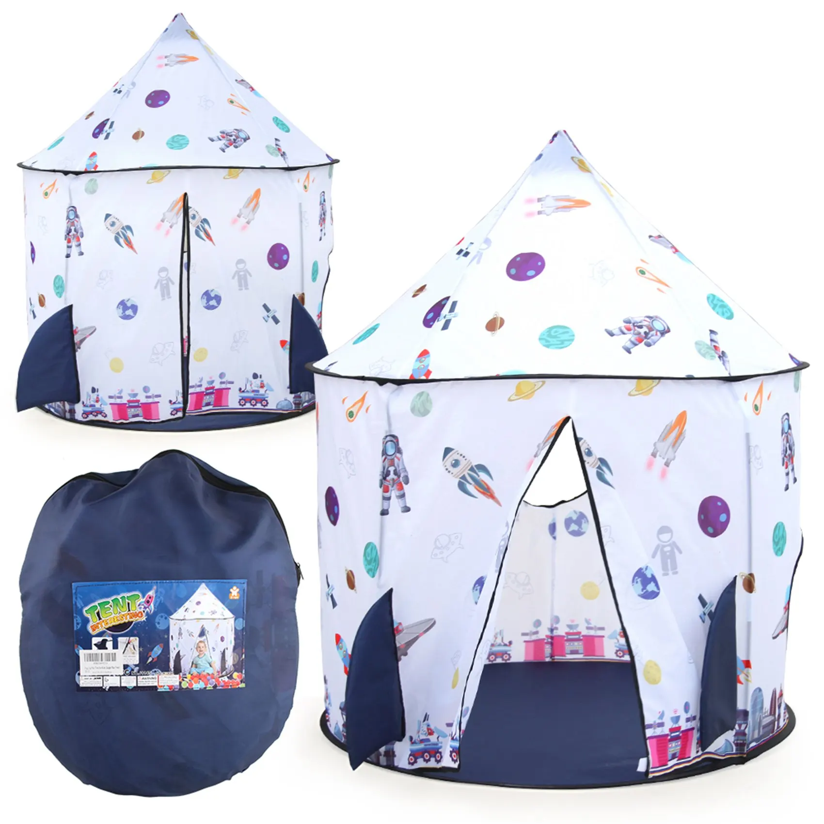 Kids Space Play Tent,Folding Baby Play House Tent Bell Tent Storage Carry Bag for Children Indoor and Outdoor Play Tent