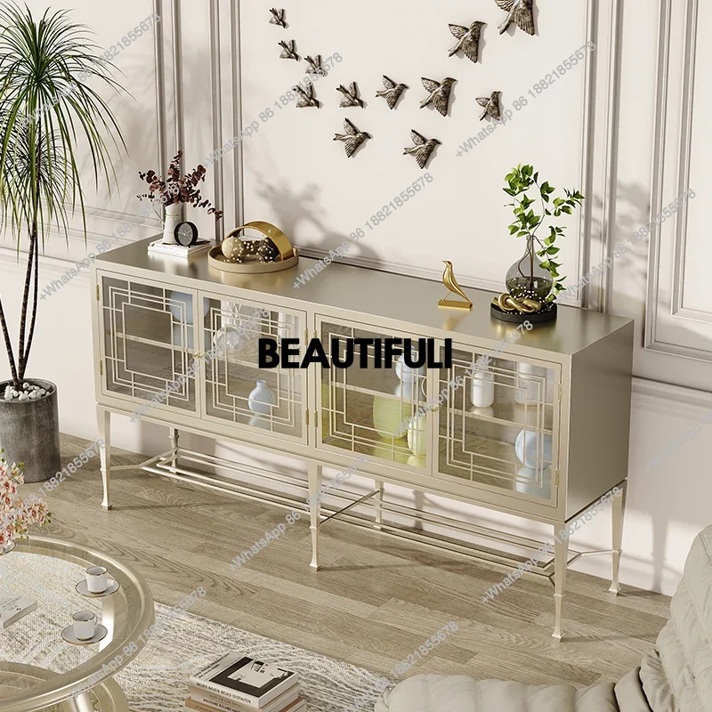 

New arrive Light luxury entrance cabinet, living room, high-end dining side cabinet, modern simplicity, art locker