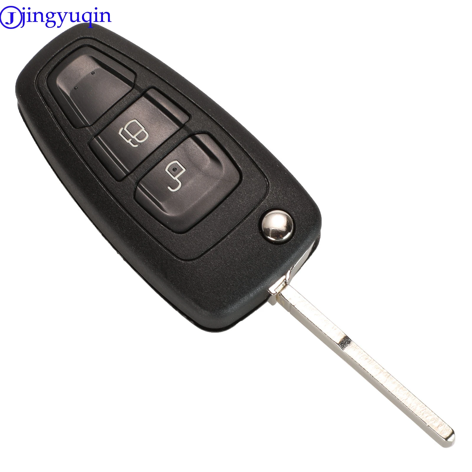 jingyuqin Remote Key Case Shell For Ford Ranger 2011 2012 2013 2014 2015 2 Button HU101 FO21 Key Blade EB3T-15K601-BA 5WK50165