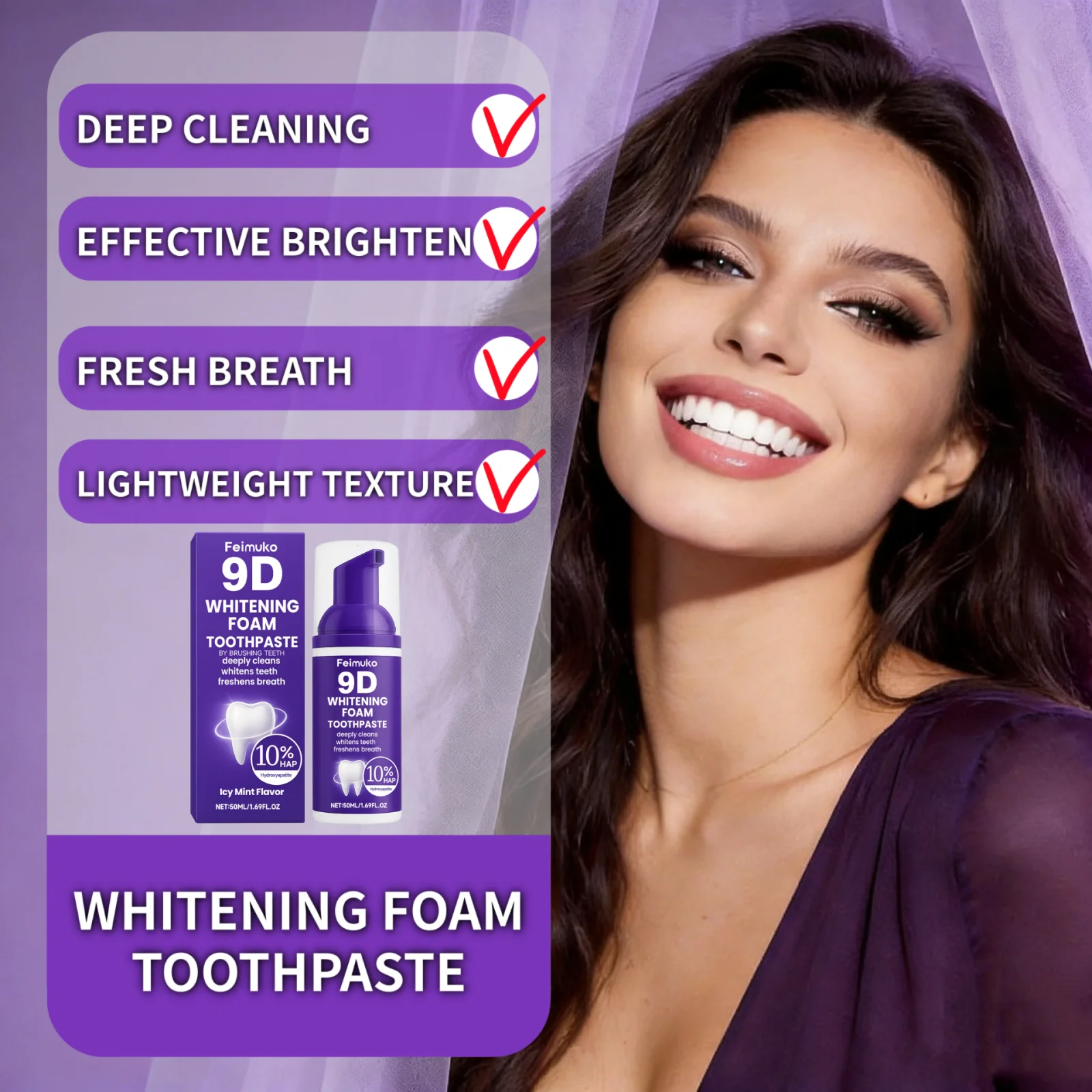 Purple 9D Teeth Whi…