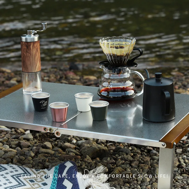 Desert Fox Outdoor Camping Water Cup Stainless Steel Coffee Cup Small Wine Cup Tea Drink Cup Camping Portable 350ML Wide Mouth S