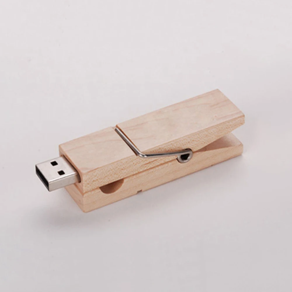 100 Pieces Clip Wood USB Case Shell they suitable for Wrist plate PCBA board Metal shell It is no memory chip Can make logo