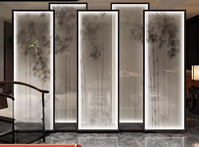 قسم حفلات الفندق من الفولاذ المقاوم للصدأ شاشة زجاجية فنية لقاعة الولائم في صندوق الفندق