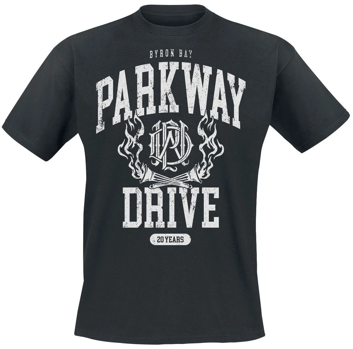 Parkway Drive Retro Flame Logo Print T-Shirt 100% Cotton Soft Breathable Unisex Streetwear Tee Men Women Rock Casual Crew Neck