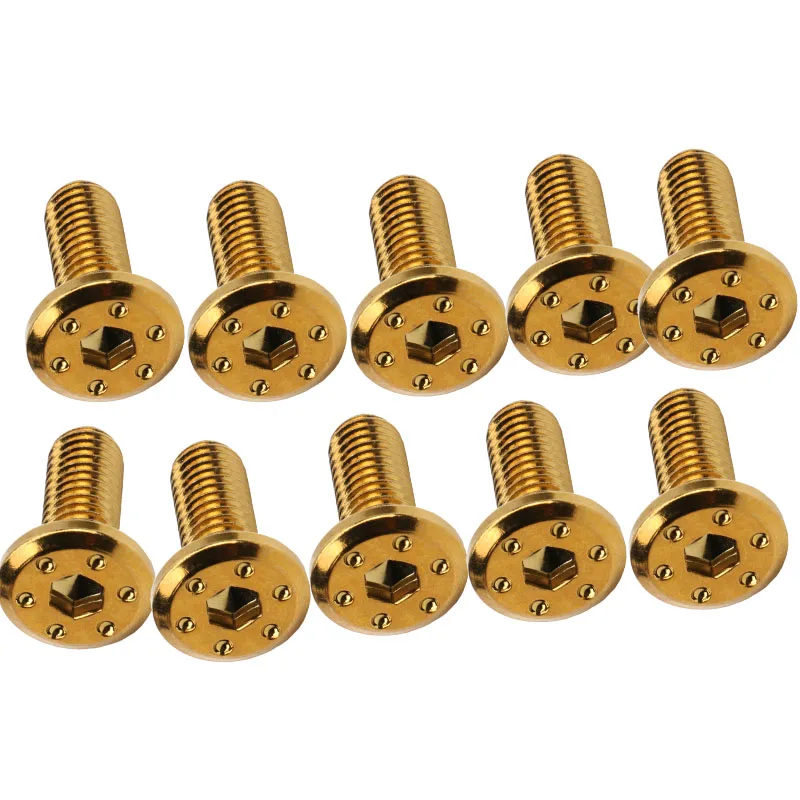 Motorcycle M8*20.5mm Rotor / Brake Disc Screws Bolts Plating Color For Honda Yamaha Kawasaki Suzuki Ornament Universal image 4