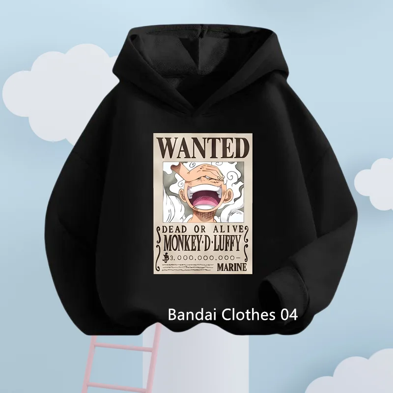 

2025 New One Piece Kids Hoodie Sweatshirt One Piece 2-12 Year Boys Girls Sport Sweater Cosplay Costume Children Pullovers Tops
