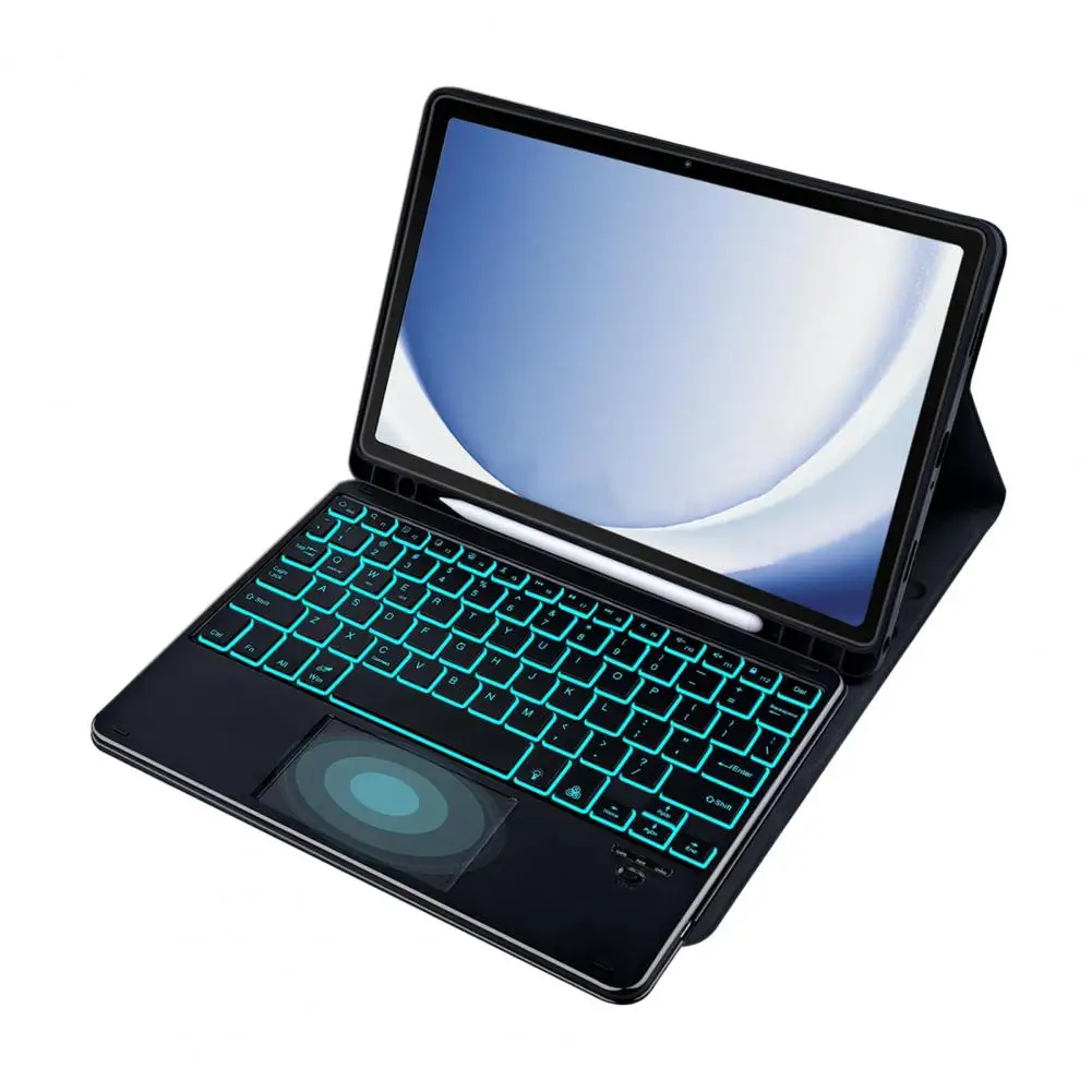 

Tablet Protective Case Keyboard Case Colorful Backlit Keyboard Cover for Samsung Tab A9 Plus Wireless Bluetooth Keyboard