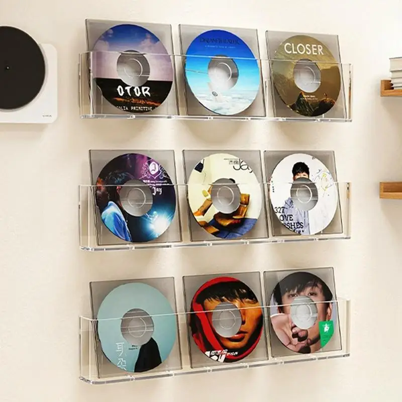 Vinyl Record Shelf Wall Mount Vinyl Holder Wall Album Record Holder Display Your Daily LP For Home Decoration