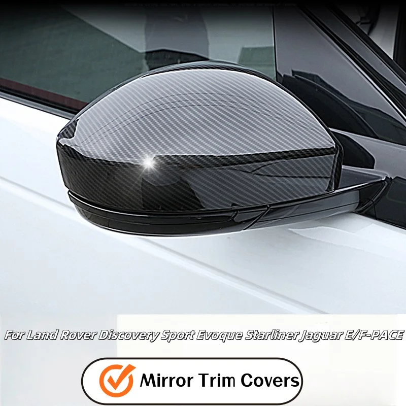 

For Land Rover Discovery Sport Range Rover Evoque2014-2023 Jaguar Rearview Side Mirror Cover Wing Cap Exterior Sticker Case Trim