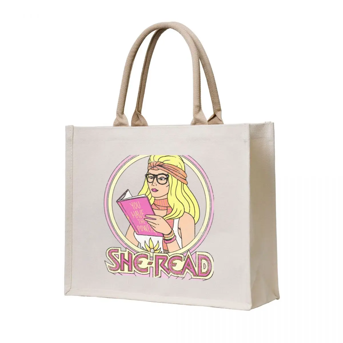 

She-Read Tote Bag reusable shopping bag Women's shopper bag Cloth bags Big