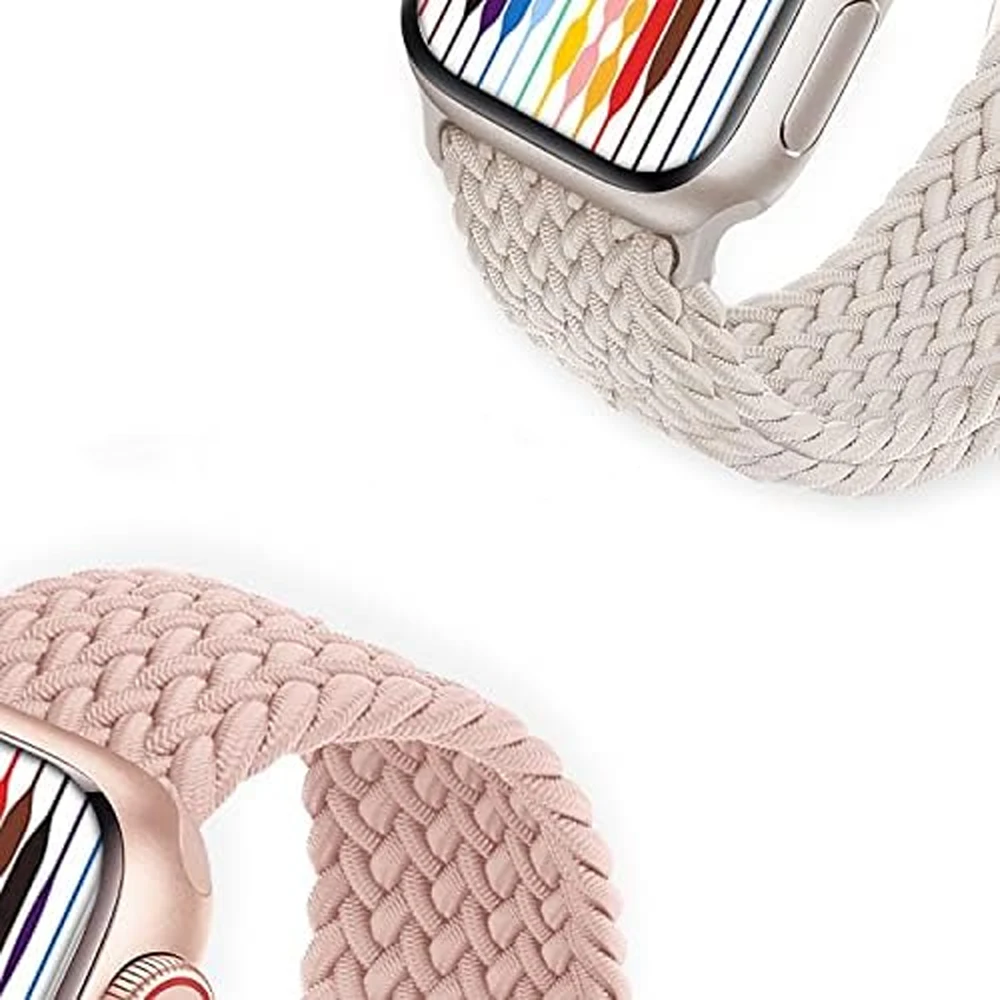 Strap For Apple watch band 44mm 42mm 40mm 45mm 38mm 41mm 49mm Braided Solo loop Correa Bracelet Series 9 8 7 6 5 4 3 se Ultra 2