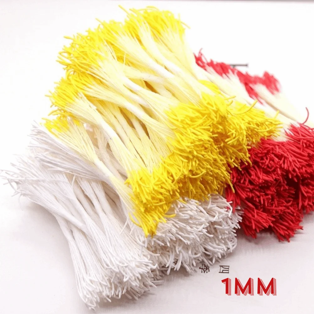 20Pcs Waterdrop Artificial Pistil 8CM 1mm Simulation Flower Stamen Plastic Handcraft Flower Core Flower Core Decoration