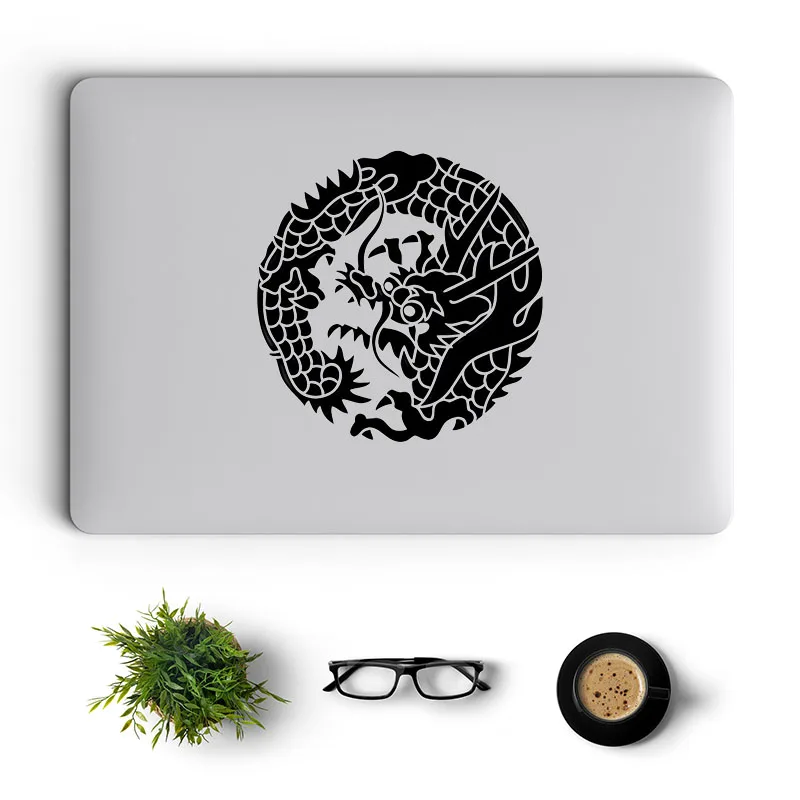 Loong Asian Dragon Totem Vinyl Laptop Sticker for Macbook Skin Decor 13 Pro 14 Air Retina 12 15 Mac Tablet PC Notebook Art Decal