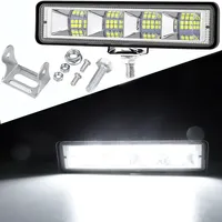 72W Automotive Work Lights LED Strip 4x4 24 LED Engineering Auxiliary Lights for Motorcycle Dirt Bike Auto Accessories