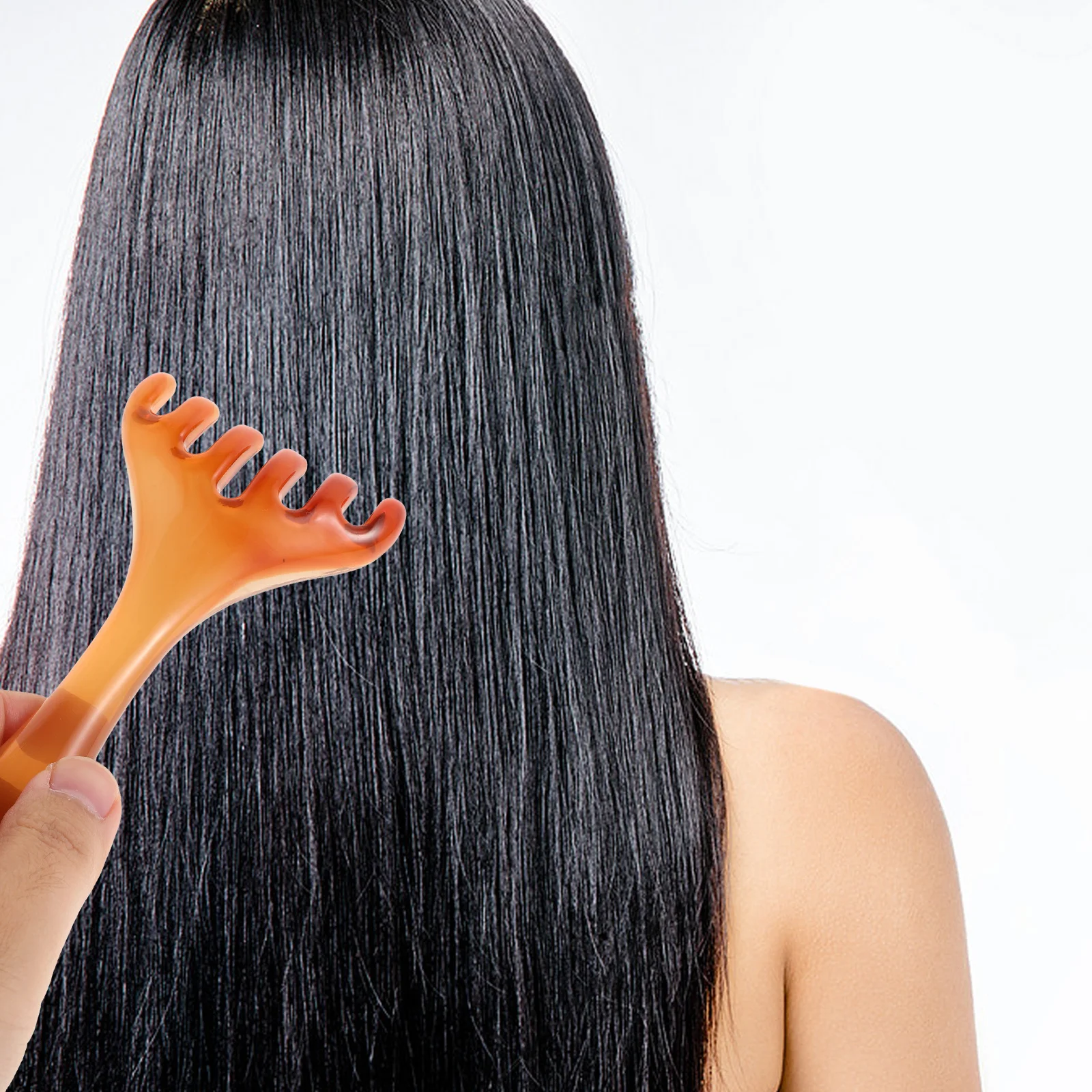 

Head Massager Resin Wide Tooth Comb Scalp Massage Brush Scraping Scalp Massage Comb Gua Sha Hair Styling Spa Tools