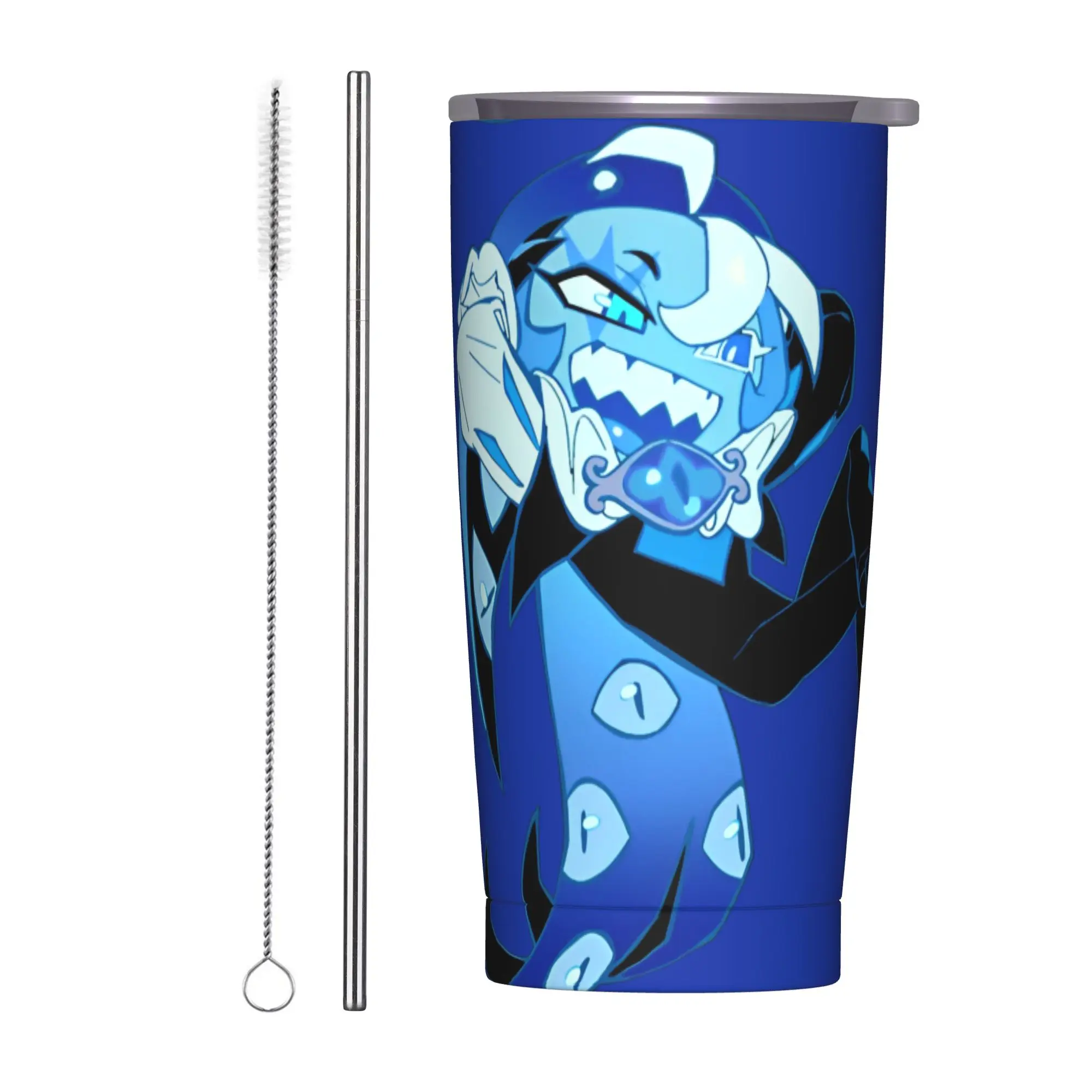 Shadow Milk Cookie Run Kingdom Tumbler Vacuum Insulated Anime Coffee Cups Stainless Steel Office Home Mug Water Bottle, 20oz