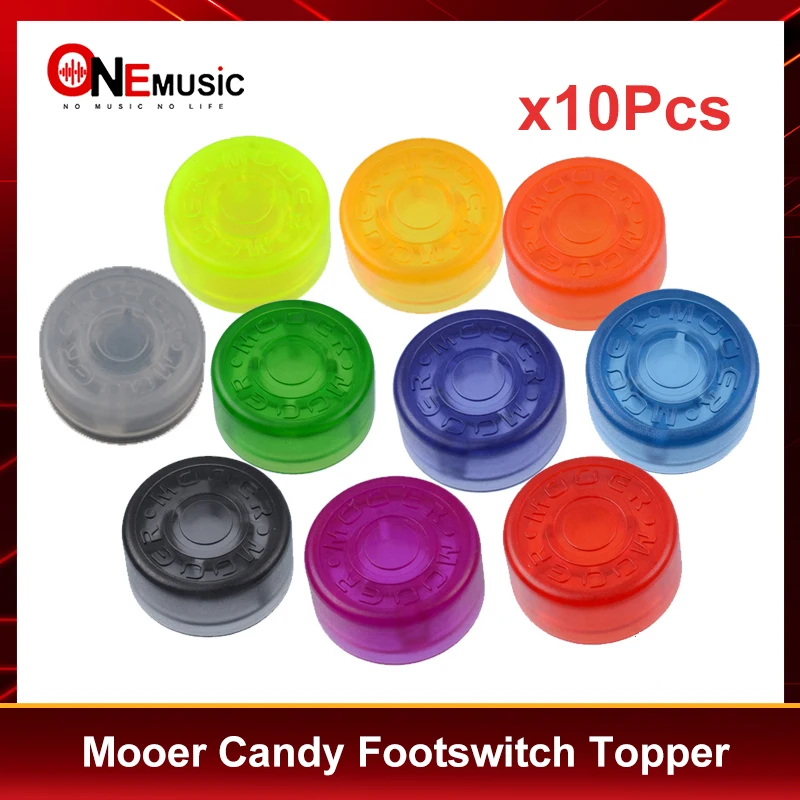 Mooer-Interruptor de pie Candy, 10 piezas, perilla de plástico, Protector para Pedal de efectos de guitarra, multicolor