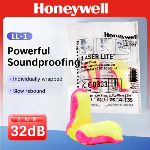 Imagen 1 del producto 50 pares】Honeywell tapones para los oídos con cancelación de ruido LL-1 tapones para los oídos con aislamiento acústico para dormir aprendizaje fábrica tapones para los oídos con ruido protección