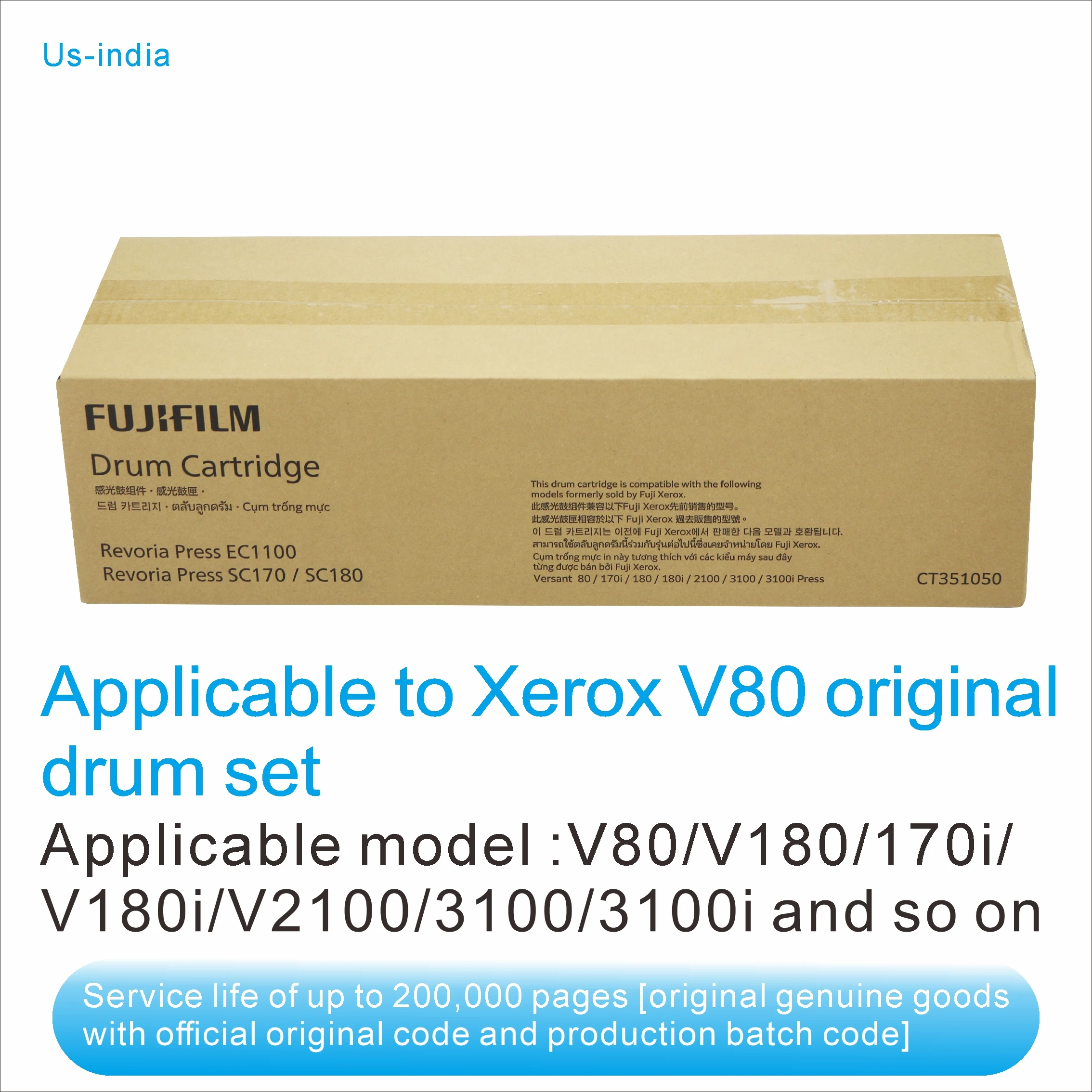 CT351050 Original Xerox V80 Drum Kit First Line Source Channel, Original Genuine Goodswith Official Original Product Code