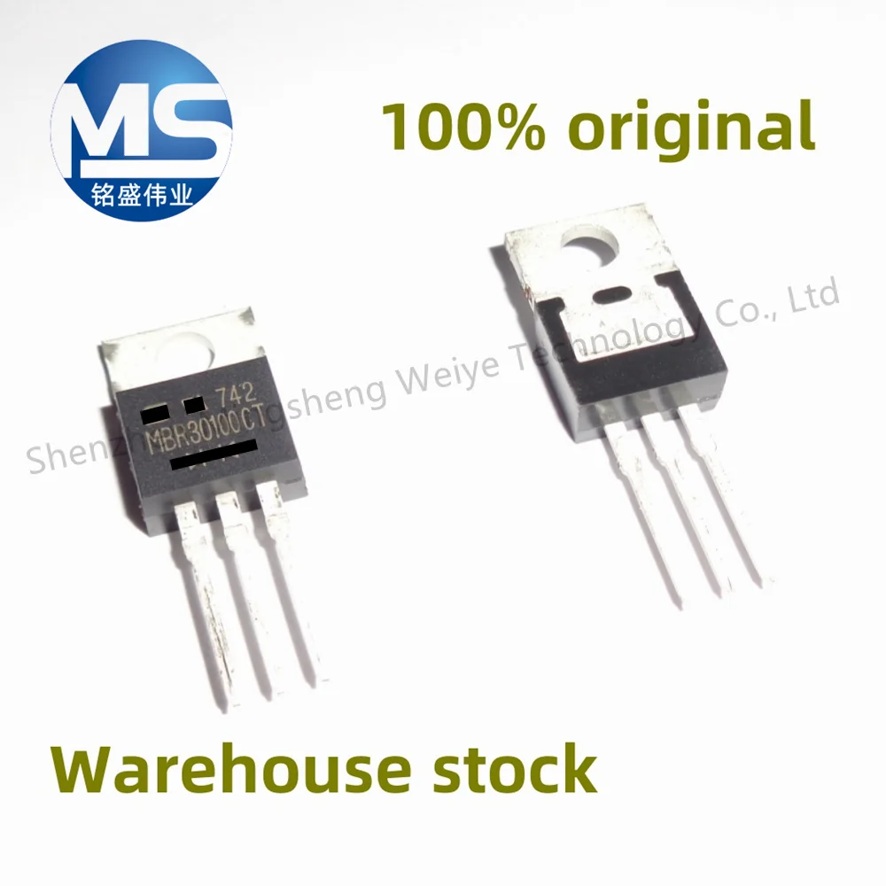

1PCS/10PCS 100% New MBR30100CT 30100CT In-line TO-220 Schottky Diode Spot Penhold