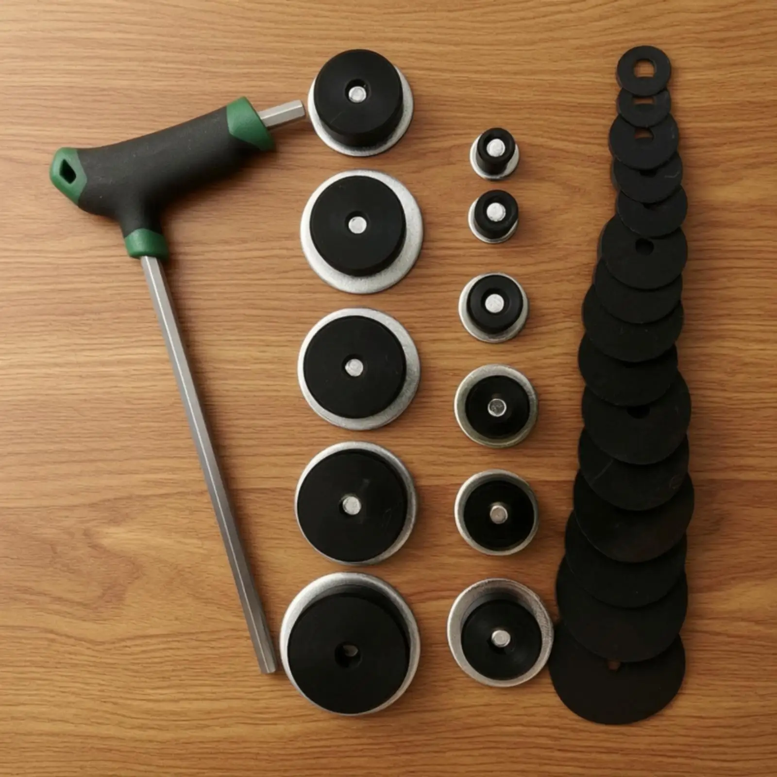 Saxophone Pad Seating Tool with Multi Size Round Grinding Heads for Alto Tenor Soprano Sax Service