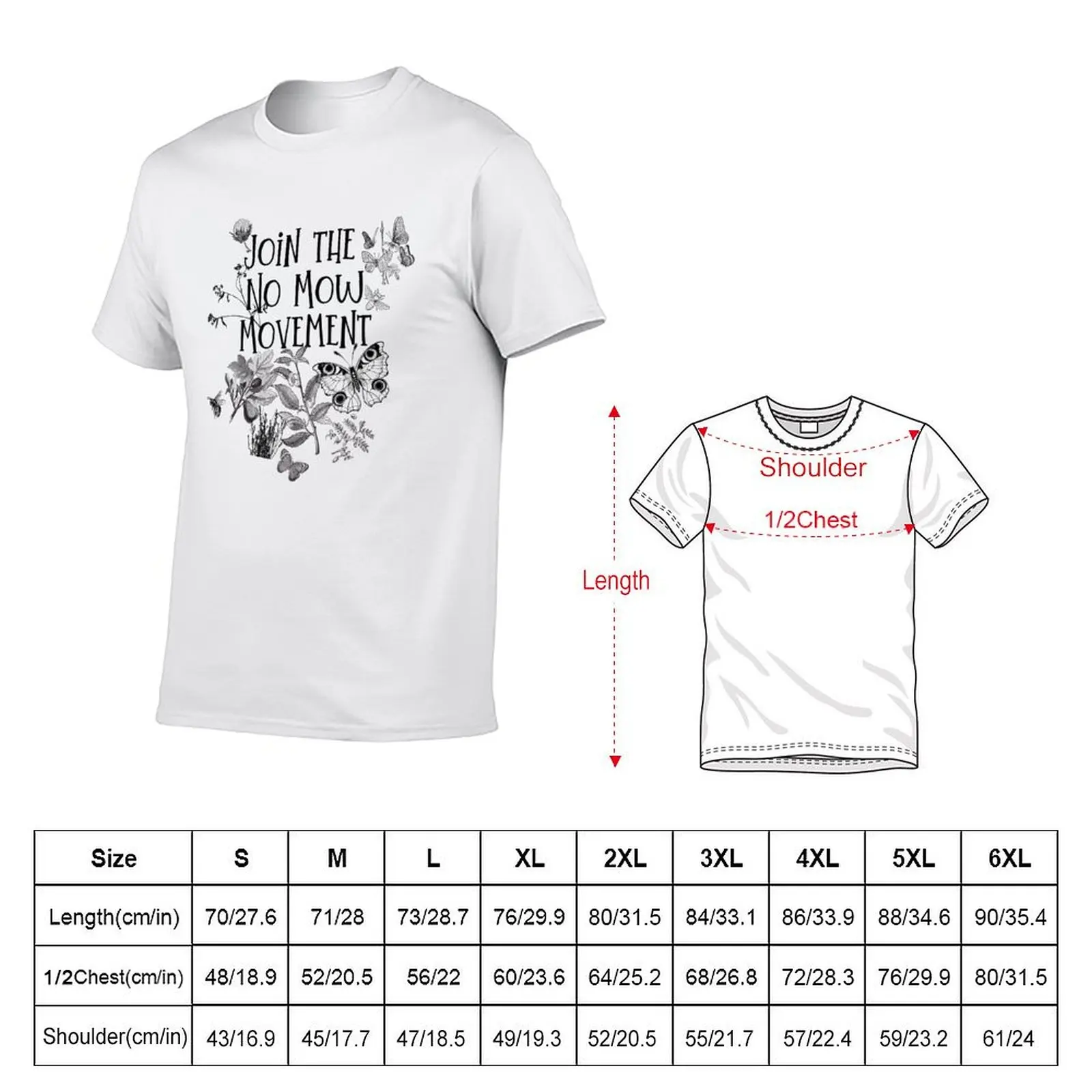 Join The No Mow Movement Native Pollinator Garden Design T-Shirt Plus Size Workout Short Sleeve Top