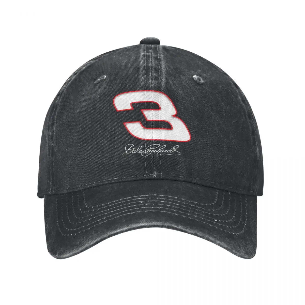 Dale Earnhardt, Vintage 3, Signature Print, Summer demin Trucker Hat Lightweight Summer Hat Baseball Cap Men