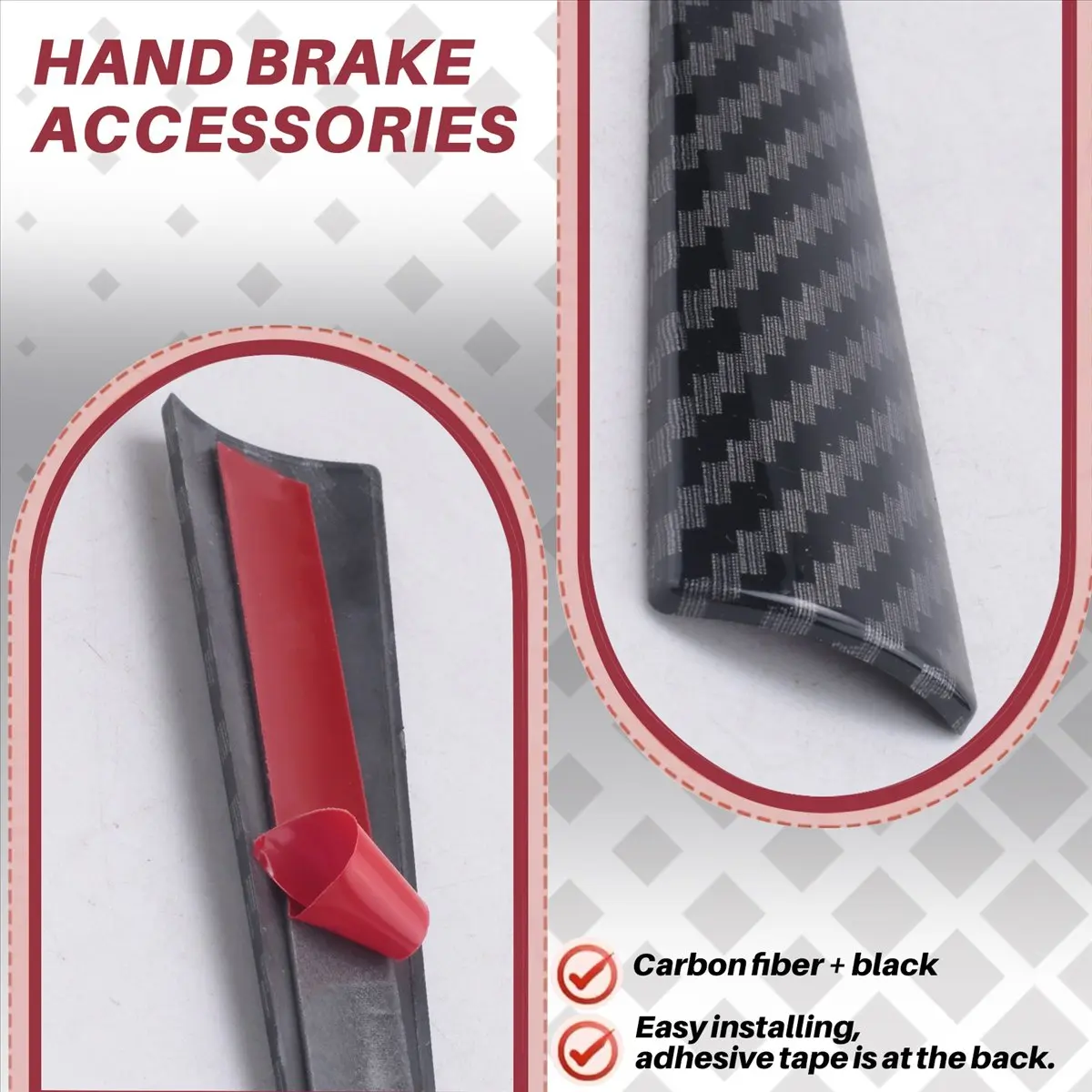 Super Sale Carbon Fiber Color Parking Handbrake Hand Brake Handle Cover Trim Fit for Ford Focus 2012 2013 2014 2015 2016 2017 20