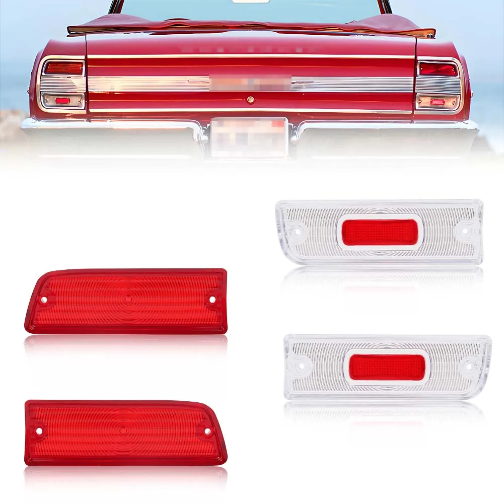 

4X Rear Reverse Light Brake Light Tail Light Reflector Light Backup Light Turn Signal Light For 1964 Chevrolet Chevelle/Malibu