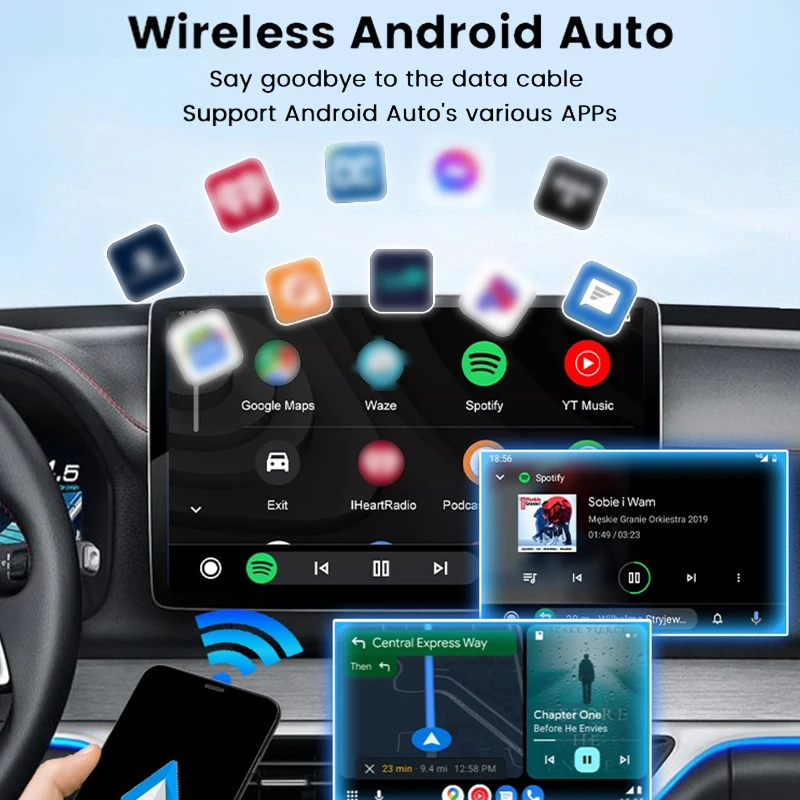 USB TYPE-C محول Carplay اللاسلكي 2in1 أندرويد السيارات الذكية CarPlay صندوق لتوصيل السيارة OEM والتشغيل لكيا MG أوبل VW