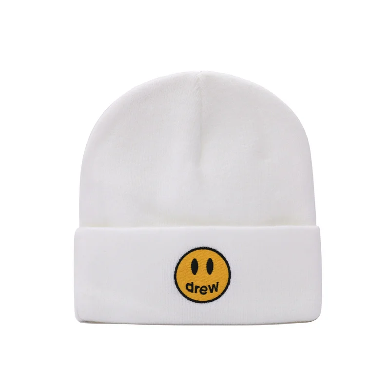 Drew Knitted Hat Smiley Smile Face Justin Bieber Embroidery  display picture 3