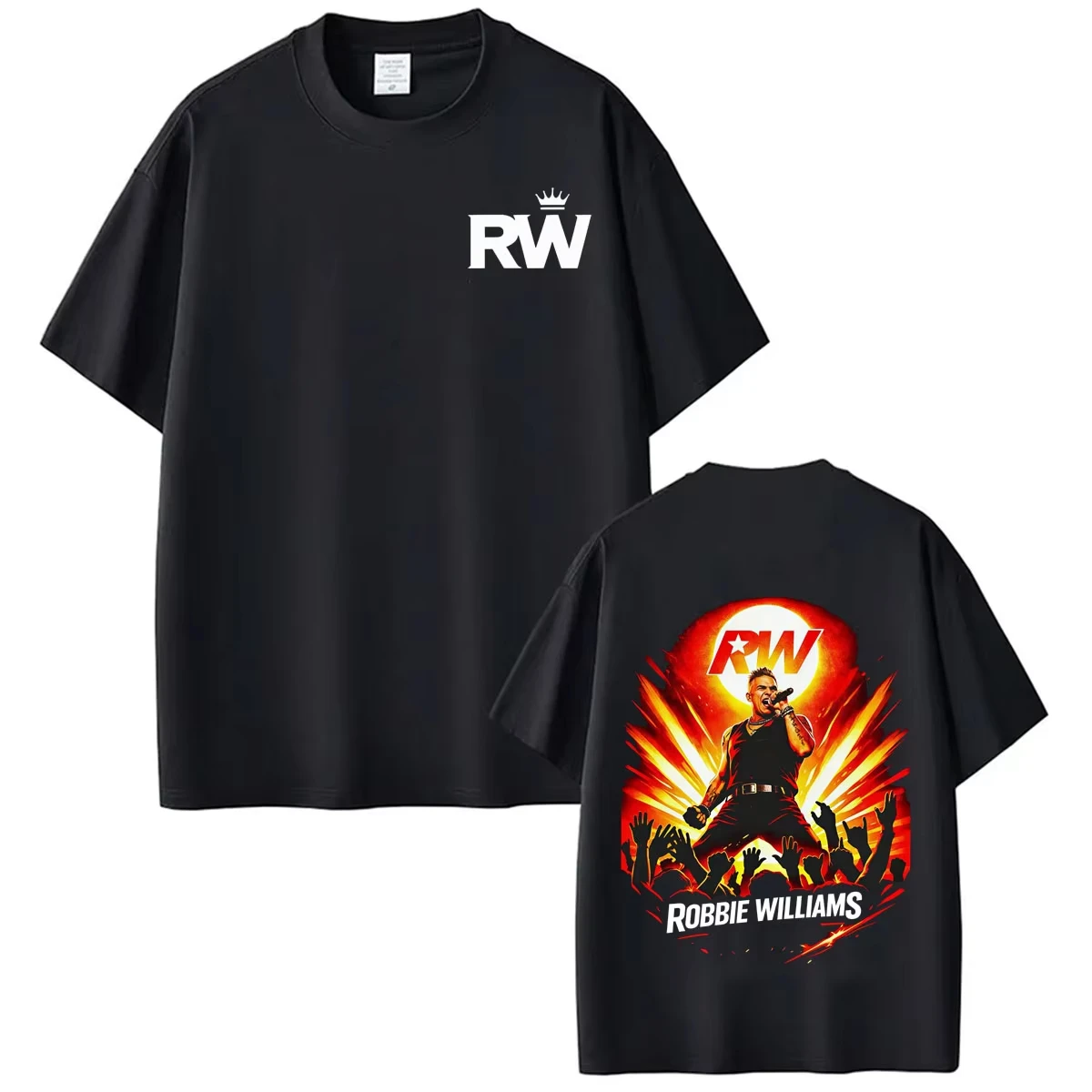 Robbie Williams BRITPOP Album 2026 Tour Poster Graphic Print T-Shirt Men Women Casual Oversized Top O-neck Cotton Summer New Tee